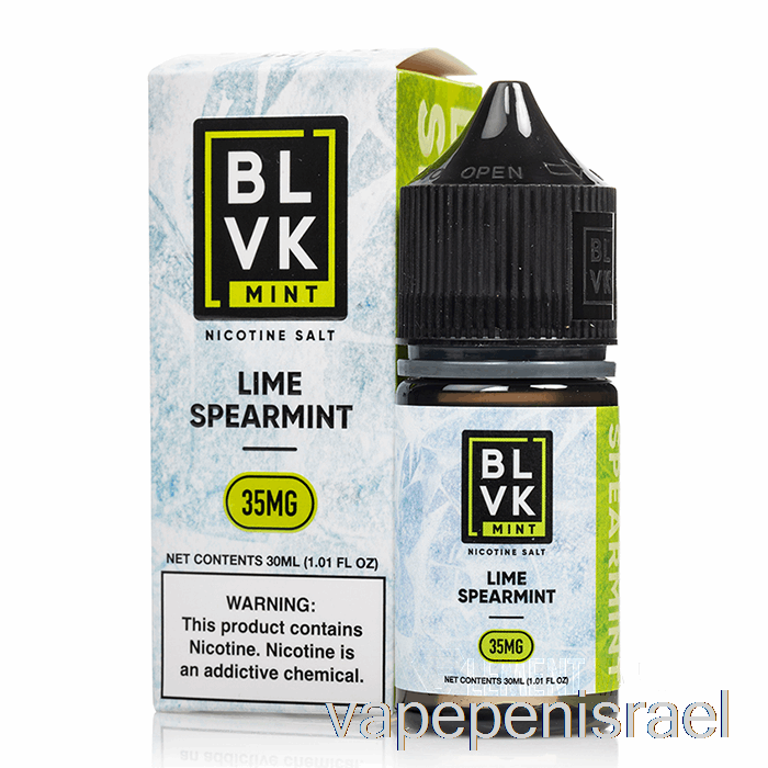 חד פעמי Vape ישראל ליים מנטה - Blvk מלחי מנטה - 30 מ"ל 35 מ"ג